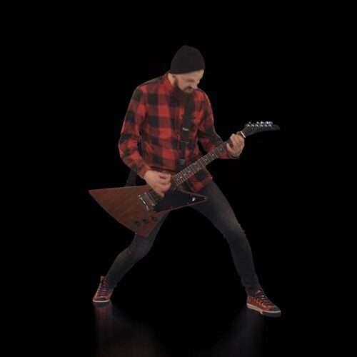 High energy red VJ visuals for rock and metal concert backgrounds