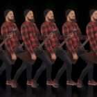 Abstract red rock performance visuals for live music stage projection