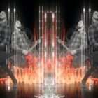 Fiery red metal concert visuals for VJ loops and LED stage screens