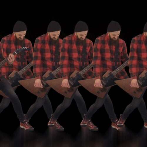 Red rock concert visuals VJ loop background for metal stage screens