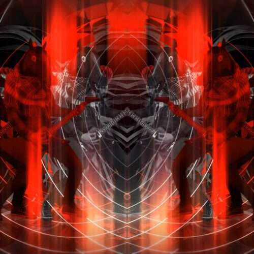 Dark red rock stage visuals loop for live concert LED screens