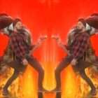 Fiery red metal concert visuals for VJ loops and LED stage screens