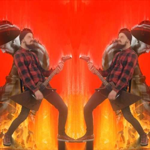 Fiery red metal concert visuals for VJ loops and LED stage screens