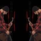 Red rock concert visuals VJ loop background for metal stage screens