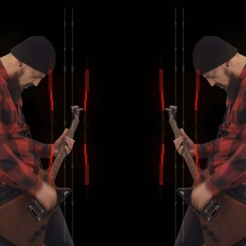 Red rock concert visuals VJ loop background for metal stage screens