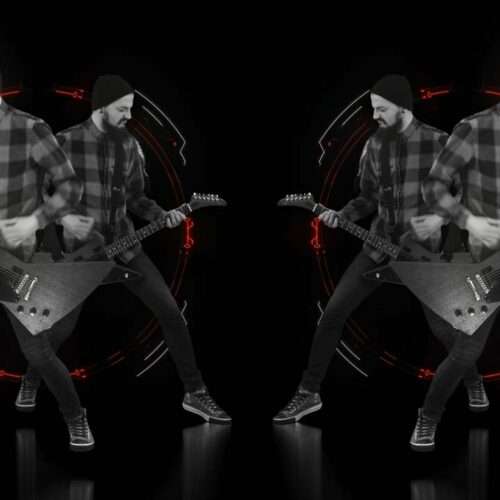 Red rock concert visuals VJ loop background for metal stage screens