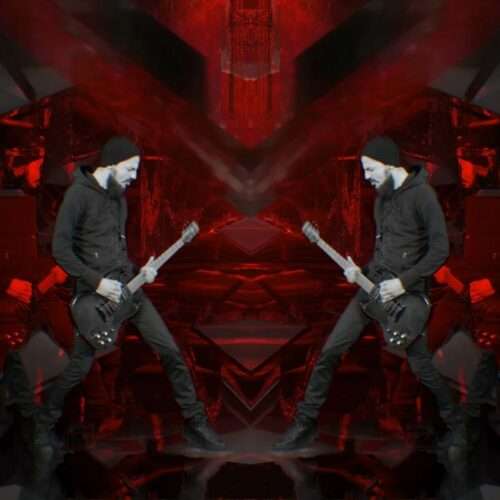 Fiery red metal concert visuals for VJ loops and LED stage screens