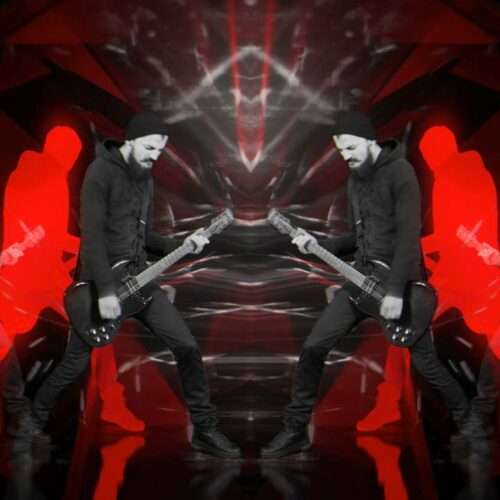 Red rock concert visuals VJ loop background for metal stage screens