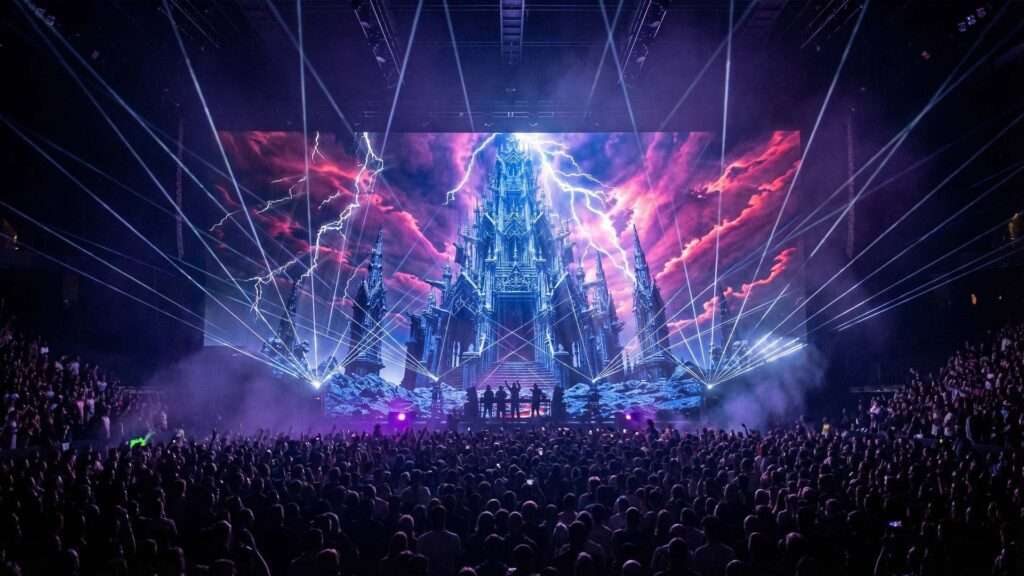 Gothic-Temple-Rock-Visuals-Motion-Background-4 rock concert video footage