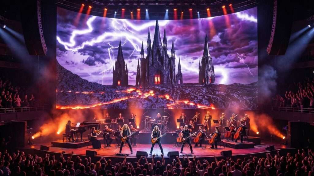 Gothic-Temple-Rock-Visuals-Motion-Background-6 rock concert video footage