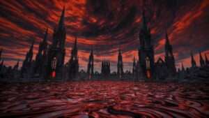 Gothic Temple video art for rock and metal concert visuals