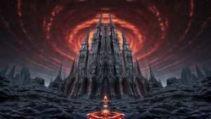 Gothic Temple video art for rock and metal concert visuals