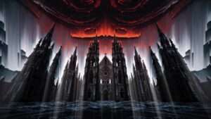 Gothic Temple video art for rock and metal concert visuals