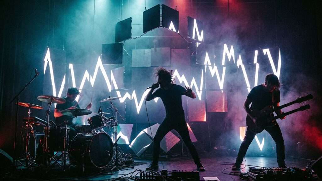 Grunge-Soundwaves-Rock-Visuals-Motion-Background-3 rock concert video footage