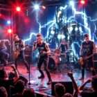 rock concert video footage