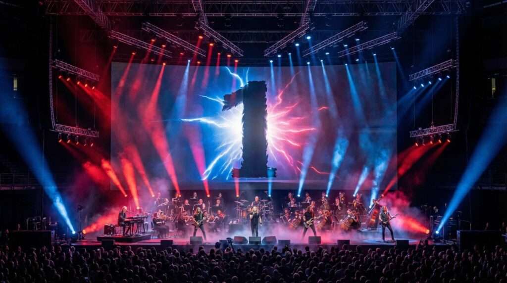 Lightning-Stones-RockVisuals-Live-Show-10 Lightning Stones electric lightning motion graphics for live concert visuals