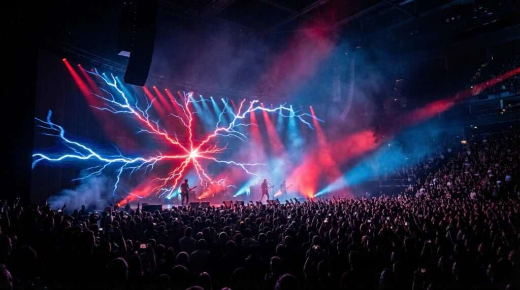 Lightning-Stones-RockVisuals-Live-Show-7 Lightning Stones electric lightning video loops for rock concerts and LED displays