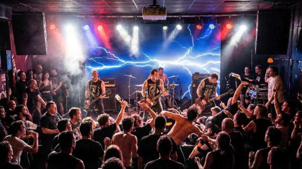 Lightning-Stones-RockVisuals-Live-Show-9 Lightning Stones cinematic electric storm graphics for concert stage screens