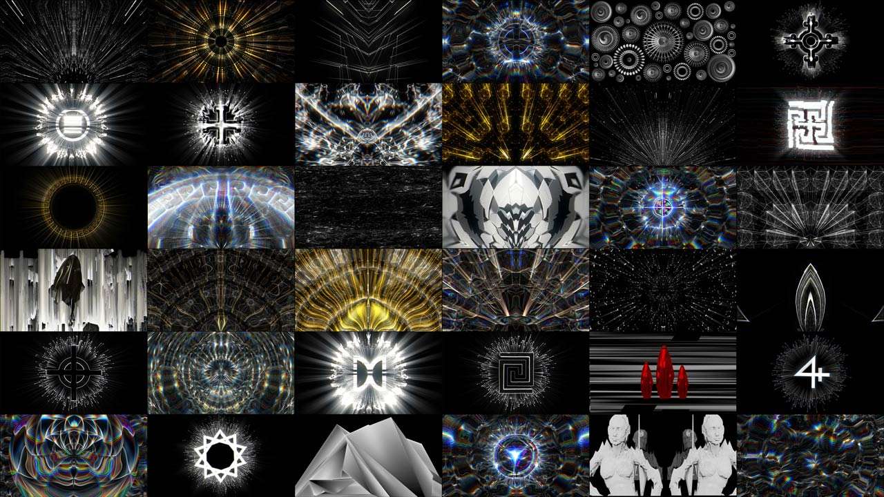 Obsidian Occult video art for rock and metal concert visuals