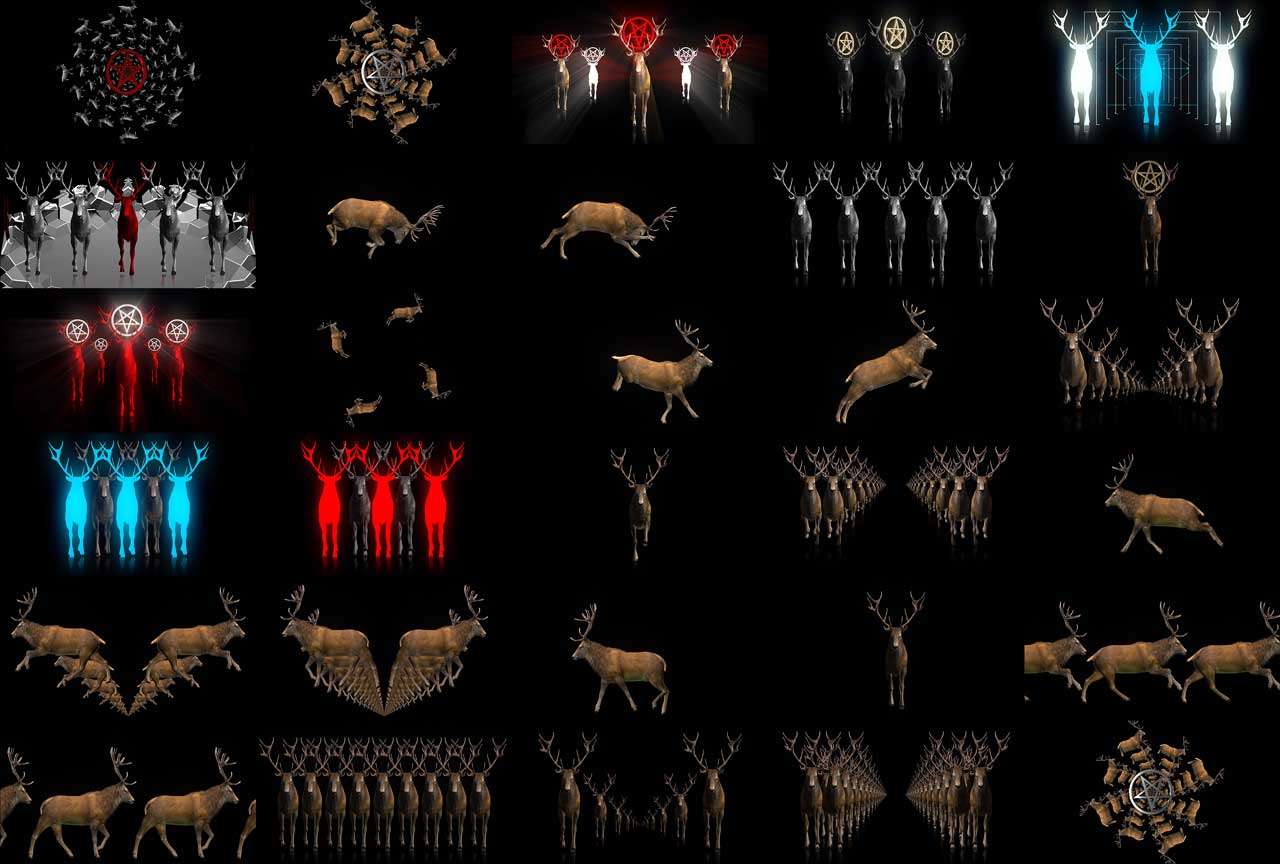 Ritual Stag video art for rock and metal concert visuals