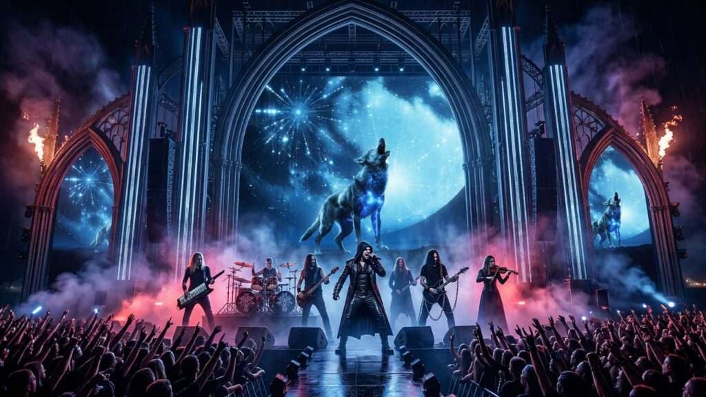 Techno-Wolf-Rock-Visuals-Motion-Background-2 visuals for rock concert