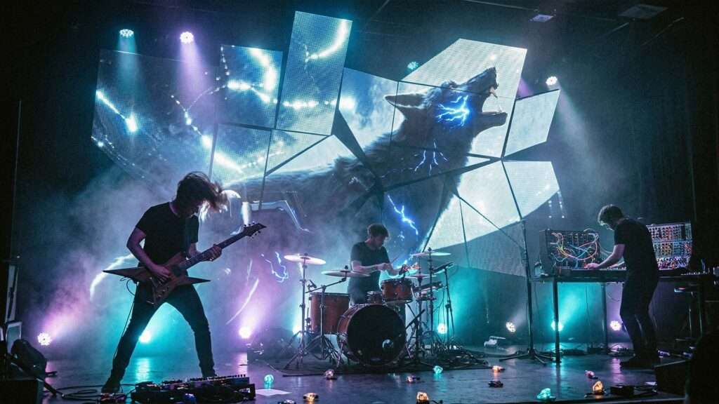 Techno-Wolf-Rock-Visuals-Motion-Background-4 visuals for rock concert