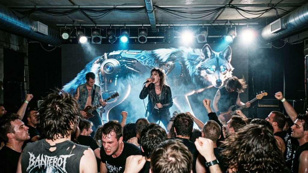 Techno-Wolf-Rock-Visuals-Motion-Background-5 rock concert video footage