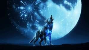 Techno Wolf video art for rock and metal concert visuals