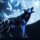 Techno Wolf video art for rock and metal concert visuals