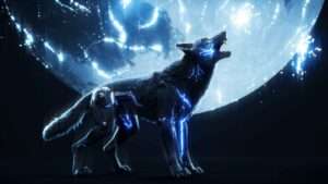 Techno Wolf video art for rock and metal concert visuals