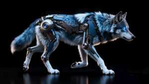 Techno Wolf video art for rock and metal concert visuals