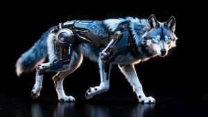 Techno Wolf video art for rock and metal concert visuals