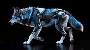 Techno Wolf video art for rock and metal concert visuals